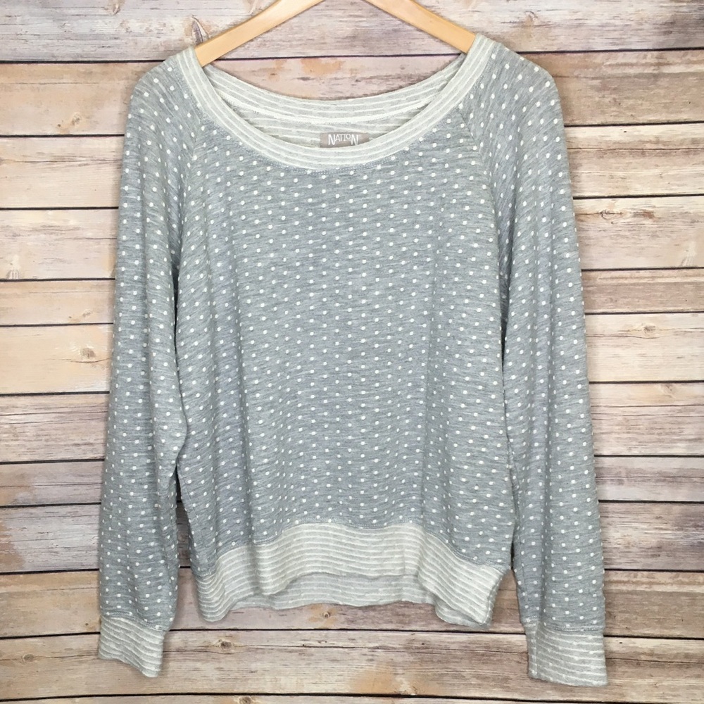 NATION LTD. NWT grey long sleeve pajama top